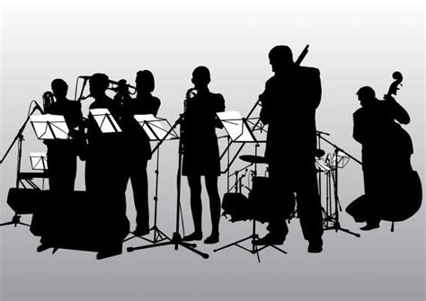 jazz band silhouette