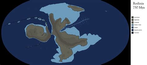 A map of Rodinia, the supercontinent before Pangaea [OC] : r/mapmaking