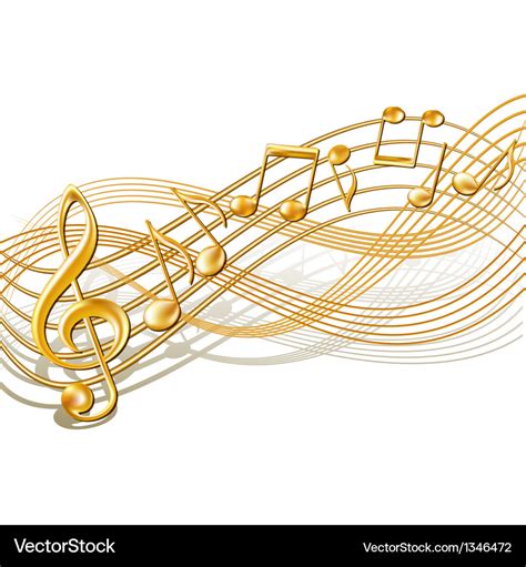 Musical notes staff background on white Royalty Free Vector