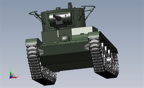 T-26坦克模型_SOLIDWORKS 2016_模型图纸下载 – 懒石网