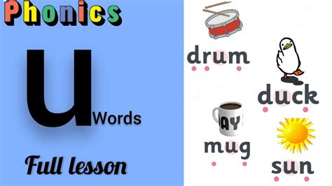 U sound words. Jolly phonics u Blending words. Phonics u. - YouTube