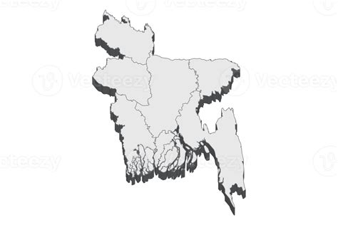 3D map illustration of Bangladesh 12046679 PNG