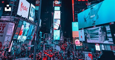 Time Square, New York during night time photo – Free Blue Image on Unsplash