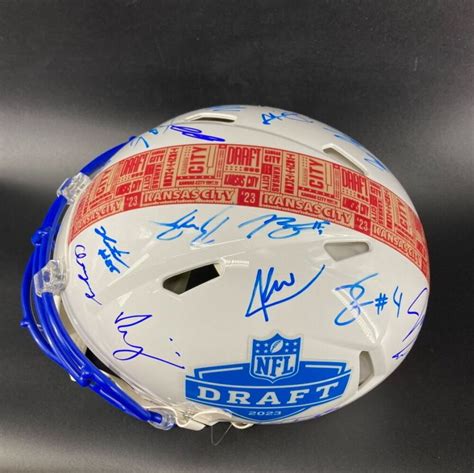 NFL - Multi Signed Authentic 2023 NFL Draft Speed Helmet Signed by 17 ...