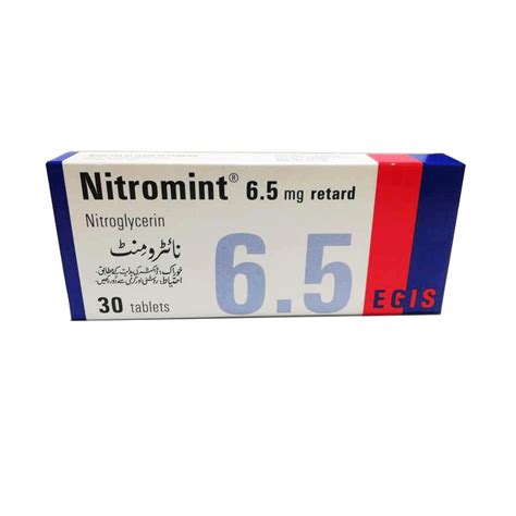 Nitromint Tablets Retard 6.5Mg - Side Effects - Buy Online - ₨ 261 ...