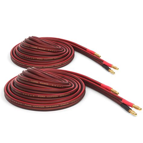 Buy Micca 14 Gauge Pure Copper Speaker Wire, 12 Feet 2 Pack, Gold ...