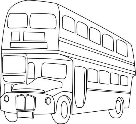 Basic Double Decker Bus coloring page - Download, Print or Color Online ...