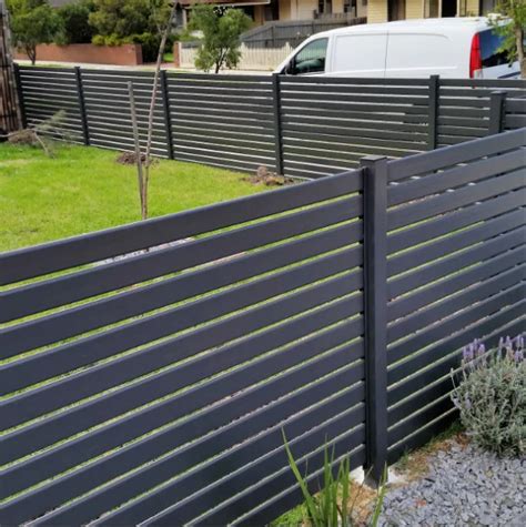 Privacy Fence Aluminum Black No Dig Horizontal Slat Aluminum Fence Panels - Buy Privacy Slat ...