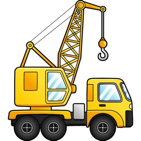 Premium Vector | Crane Cartoon Clipart Colored Illustration