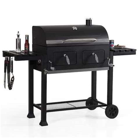 Reviews for PHI VILLA Heavy-duty Outdoor Barrel Charcoal Grill in Black ...