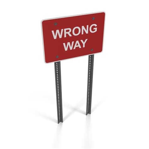 Wrong Way Sign PNG Images & PSDs for Download | PixelSquid - S10525020D