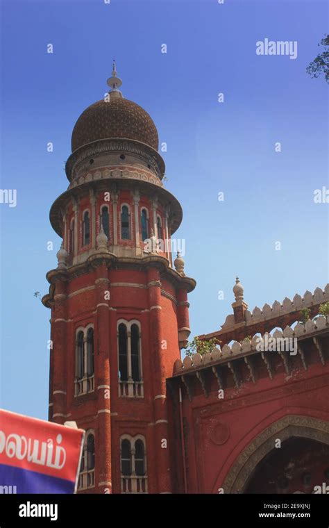 Chennai High Court The ancient High Courts of India Madras High Court, Chennai Stock Photo - Alamy