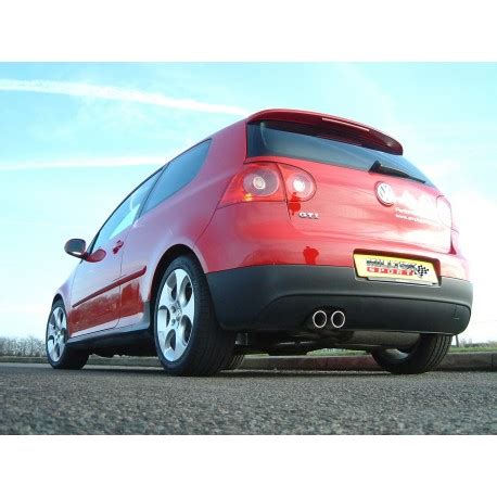 VW Golf 2,0TFSi GTi mk5 Milltek Sport 2,75" Cat-Back 2x 80 chrome JET utblås - Resonated (dämpad ...