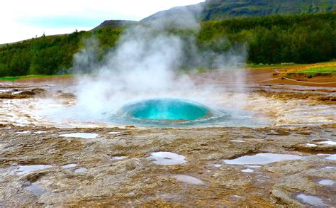 Geyser about to blow in Iceland. | Yosemite national park photography, Geyser, Landscape