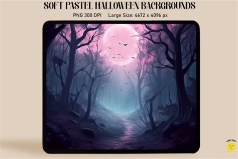 Foggy and Spooky Forest Pastel Halloween Graphic by Lazy Sun · Creative ...