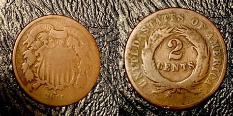 1869 US Two Cent Piece Civil War Days! Old US Coin! - for sale, buy now online - Item #395540