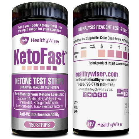 Ketone Urine Test Strips 150ct - Made in USA - Easy to Read Sensitive Ketogenic Urinalysis ...