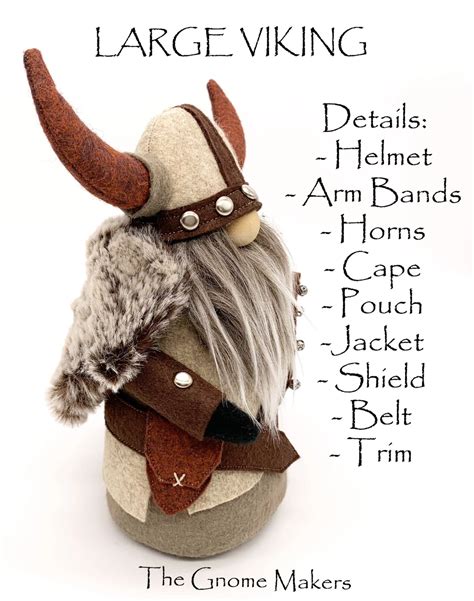 VIKING Gnome Two Sizes PDF Sewing Pattern, Father's Day Gnome Pattern, Spring Gnome Patterns ...