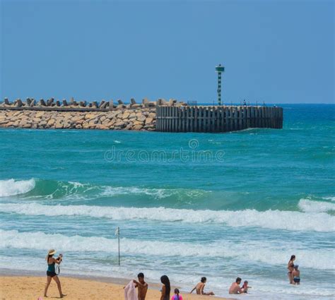 The Mediterranean Beach of Ashkelon in Ashkelon, Israel. Editorial Photography - Image of ...