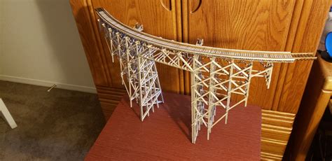 Curved Wood Trestle Kit -- HO Scale Model Railroad Bridge -- #2016 ...