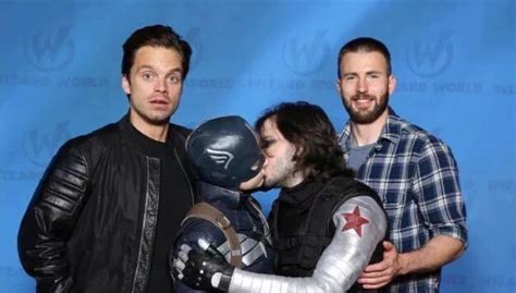 Sebastian and Chris with fans - Chris Evans & Sebastian Stan Photo (39670816) - Fanpop