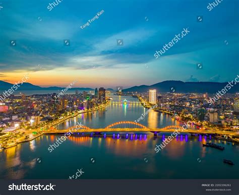 Aerial View Dragon Bridge Sunset Which Stock Photo 2202206261 | Shutterstock