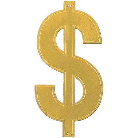 Dollar Sign Gold Foil Cutout | BIG W