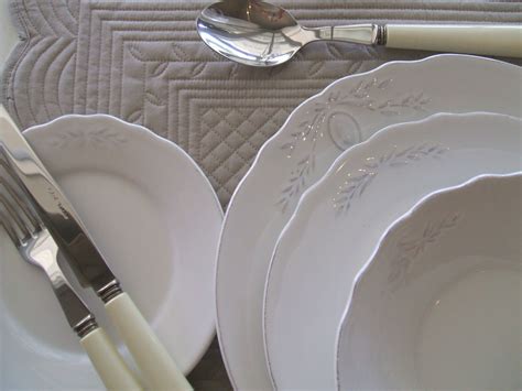 Classic French white dinnerware