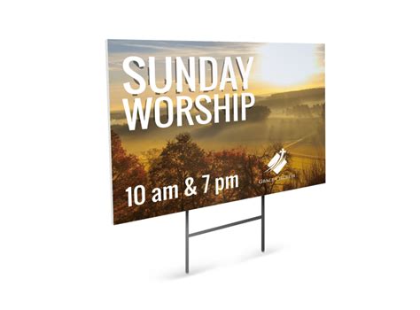 Sunday Worship Church Yard Sign Template | MyCreativeShop