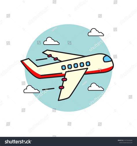 Airplane Vector Illustration Cartoon Style Isolated Stock Vector (Royalty Free) 1672943644 ...