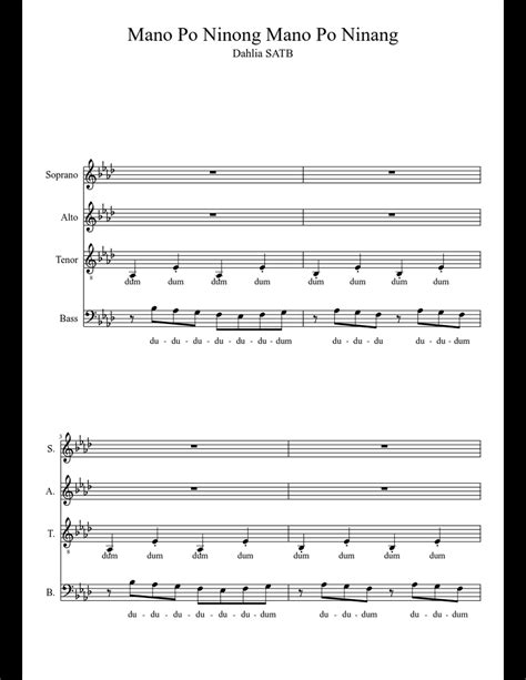 (Mano po)(Ninong+Ninang)[SATB] sheet music download free in PDF or MIDI