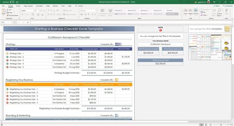 Starting a Business Checklist Excel Template Business | Etsy