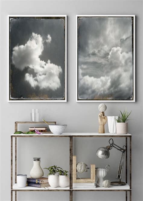 Large Wall Art Nature Photography Cloud Wall Art Set of 2 | Etsy