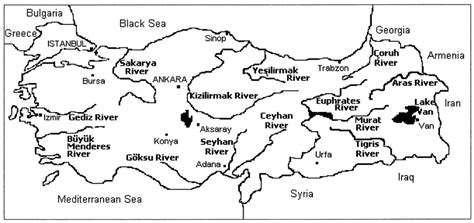 Major rivers of Turkey. | Download Scientific Diagram