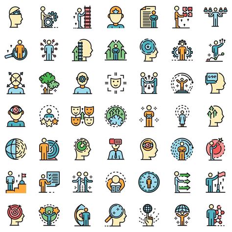 Life skills icons set vector flat 8823963 Vector Art at Vecteezy