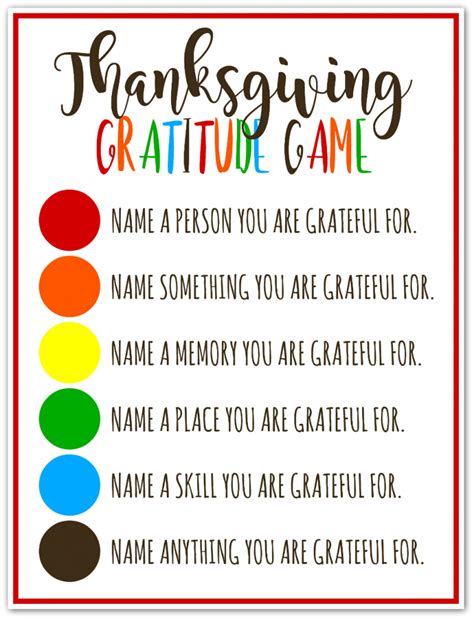 Thanksgiving Gratitude Game - A fun game for the whole family ...