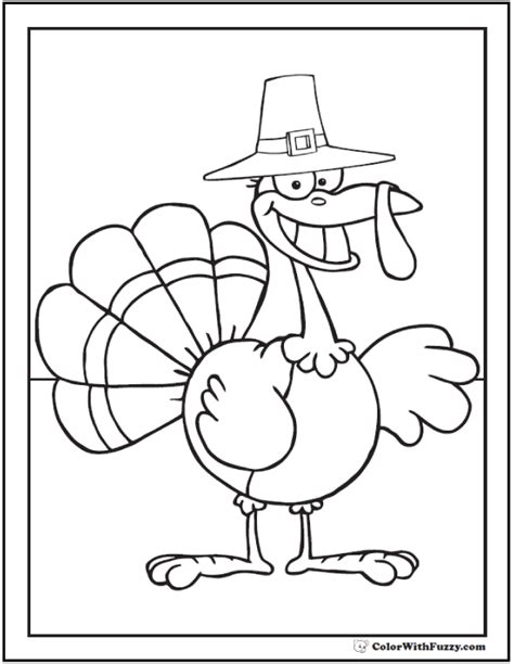 30+ Turkey Coloring Pages: Interactive PDFs