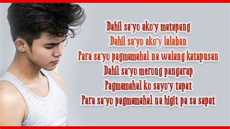 Inigo Pascual -Dahil Sayo Lyrics - YouTube