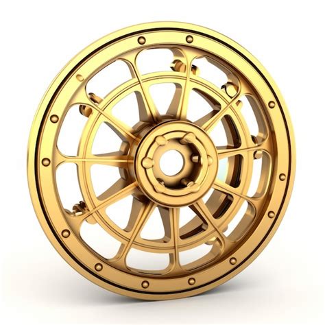 Premium AI Image | Crane Wheel Design 3d Photo On White Background