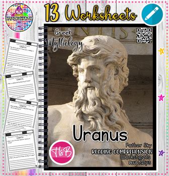 Uranus (Caelus) Greek God |Mythology Worksheets | Reading Comprehension + Answer