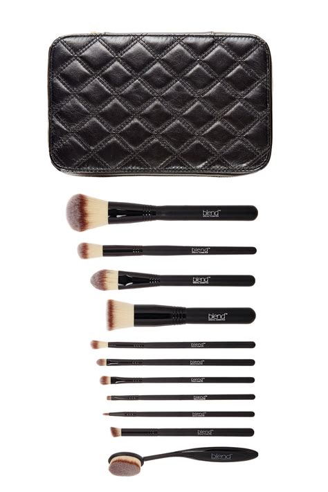 Professional Makeup Artist Complete 11-Piece Brush Kit - Mixed Brown ...