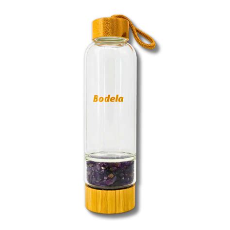 Amethyst Glass Water Bottle - Bodela