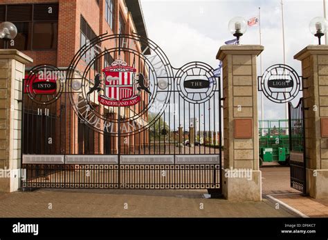 Entrance to Sunderland AFC football stadium, North East England Stock ...