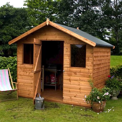 6 x 8 Waltons Tongue and Groove Apex Garden Shed With Front Windows