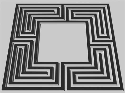 Labyrinth Designs Easy | Simple Square Labyrinth | Maze design ...