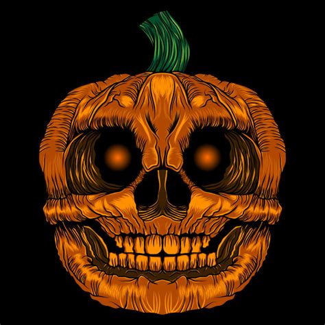 Premium Vector | Scary pumpkin halloween vector | Scary halloween pumpkins, Halloween ...