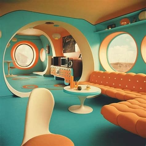 Space age 60's living room | Retro interior design, Futuristic interior, Retro futurism interior