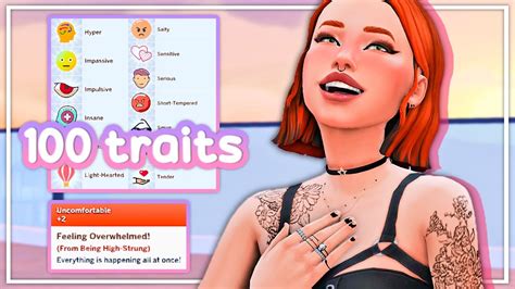 100 NEW TRAITS FOR THE SIMS 4! realistic, in depth, base game compatible - YouTube