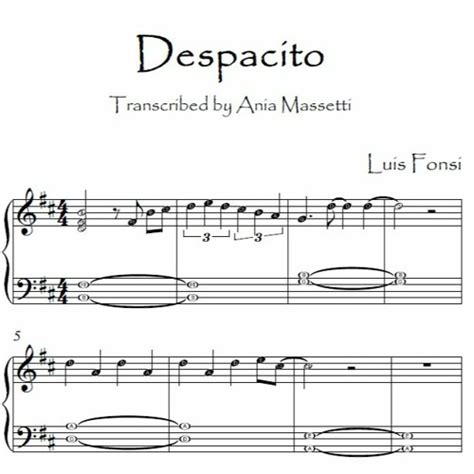 Stream Despacito - easy piano arrangement free by Piano Sheet Music ...