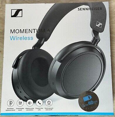 Sennheiser - Momentum 4 Wireless Adaptive Noise-Canceling Headphones - Black 810091270431 | eBay